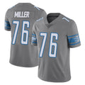 harde D.Lions #76 Blake Miller Player Gray Vapor Untouchable Limited Home Game Stitched Jerseys
