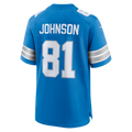harde D.Lions #81 Calvin Johnson Blue Team Retired Game Stitched Jerseys