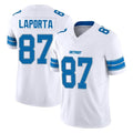 harde D.Lions #87 Sam LaPorta Player White Limited Vapor F.U.S.E. Alternate Home Game Stitched Jerseys