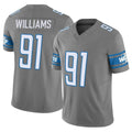 harde D.Lions #91 Tyleik Williams Player Gray Vapor F.U.S.E. Limited Home Game Stitched Jerseys
