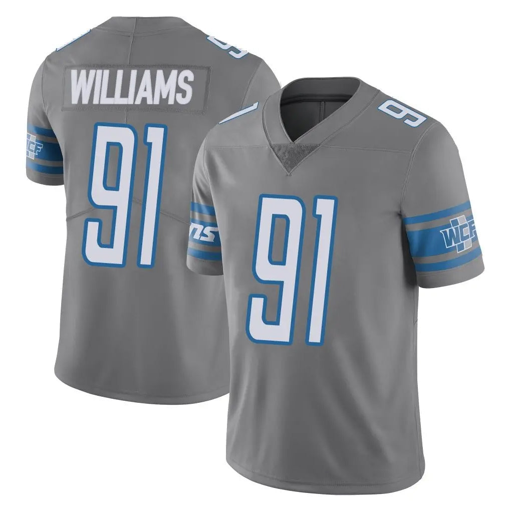 harde D.Lions #91 Tyleik Williams Player Gray Vapor Untouchable Limited Home Game Stitched Jerseys