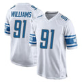 harde D.Lions #91 Tyleik Williams Player White Home Game Stitched Jerseys