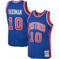 harde D.Pistons #10 Dennis Rodman Mitchell & Ness Royal 198889 Hardwood Classics Swingman Jerseys