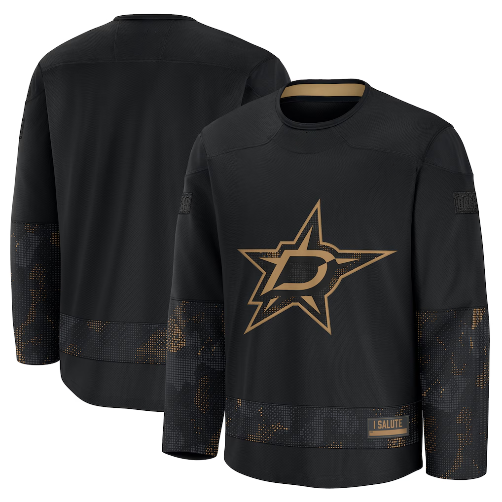 harde D.Stars Black 2024 Military Appreciation Practice Jerseys