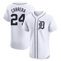 harde D.Tigers #24 Miguel Cabrera Player White Limited Elite Home Stitched Jerseys