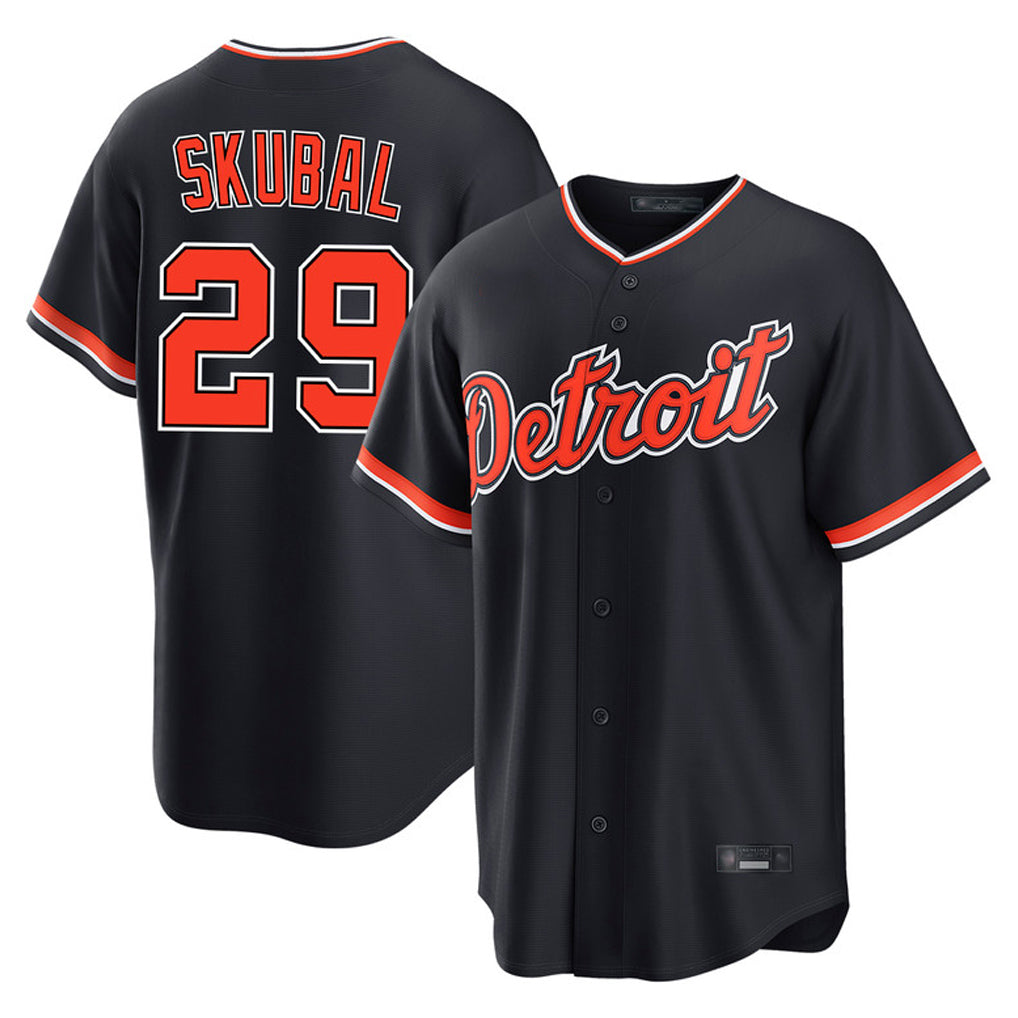harde D.Tigers #29 Tarik Skubal Player Navy Home Game Stitched Jerseys
