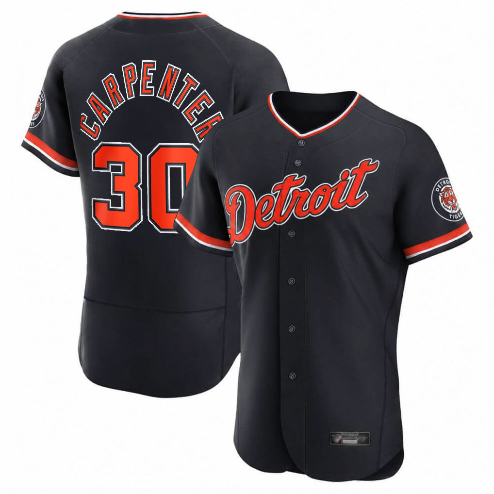 harde D.Tigers #30 Kerry Carpenter Player Navy Limited Elite Home Game Stitched Jerseys