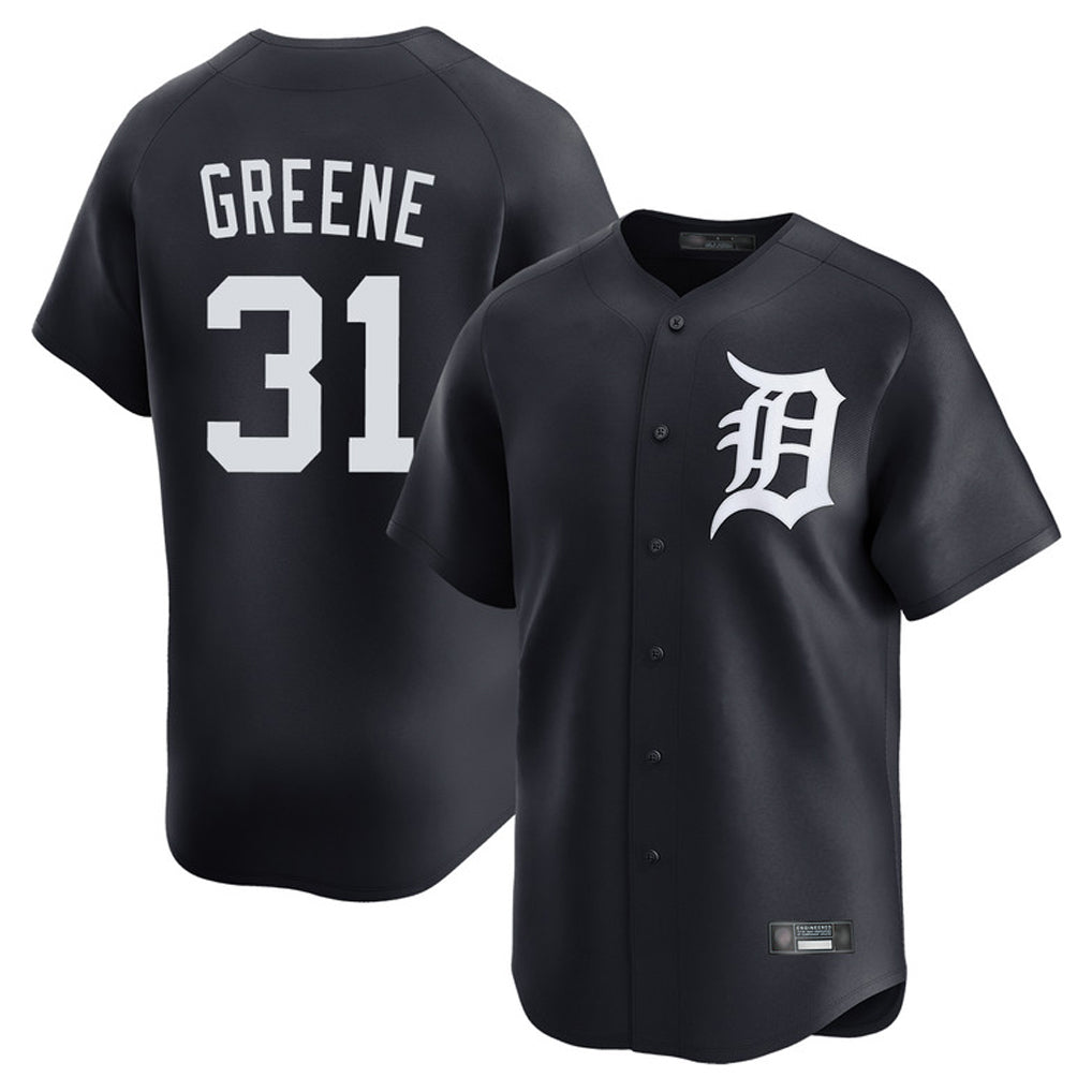 harde D.Tigers #31 Riley Greene Player Navy Home Limited Game Stitched Jerseys