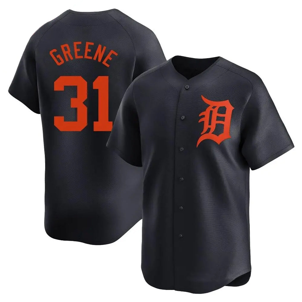 harde D.Tigers #31 Riley Greene Player Navy Home Limited Stitched Jerseys