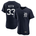 harde D.Tigers #33 Colt Keith Player Navy Limited Elite Home Stitched Jerseys