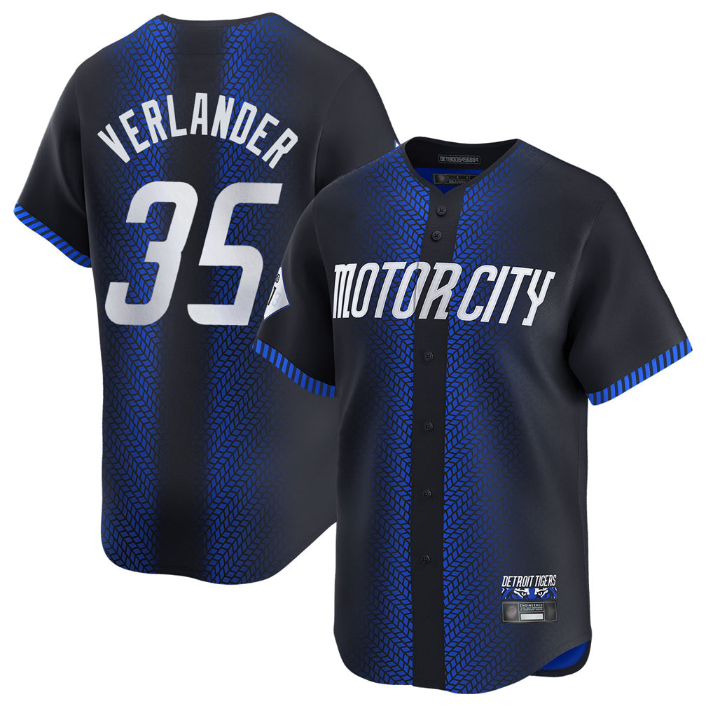 harde D.Tigers #35 Justin Verlander Player Navy City Connect Home Limited Stitched Jerseys