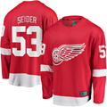harde D.Red wings #53 Moritz Seider Red Home Breakaway Player Jerseys