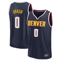 harde D.Nuggets #0 Christian Braun Navy Fast Break Replica Player Jerseys - Icon Edition