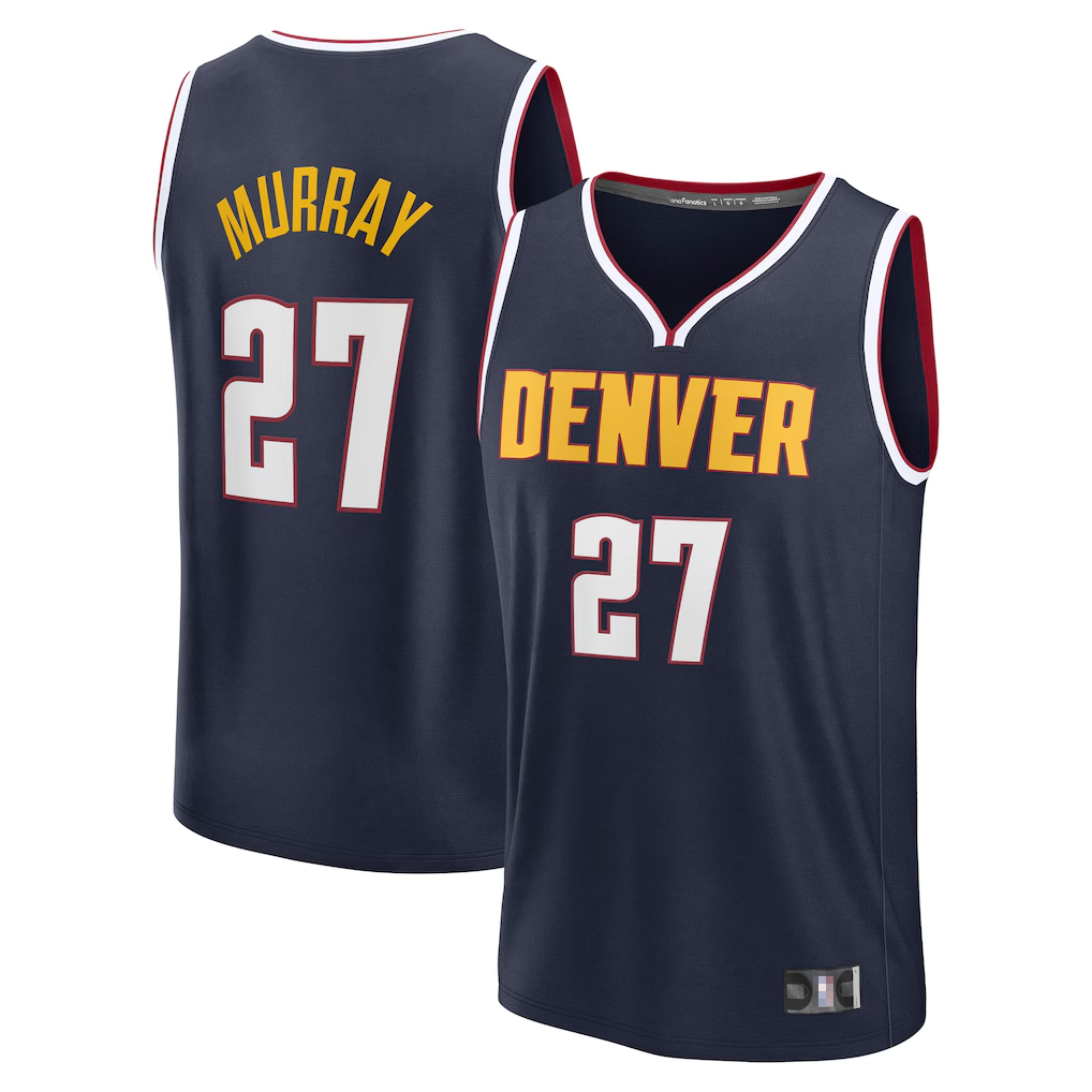 harde D.Nuggets #27 Jamal Murray Navy Fast Break Replica Player Jerseys - Icon Edition