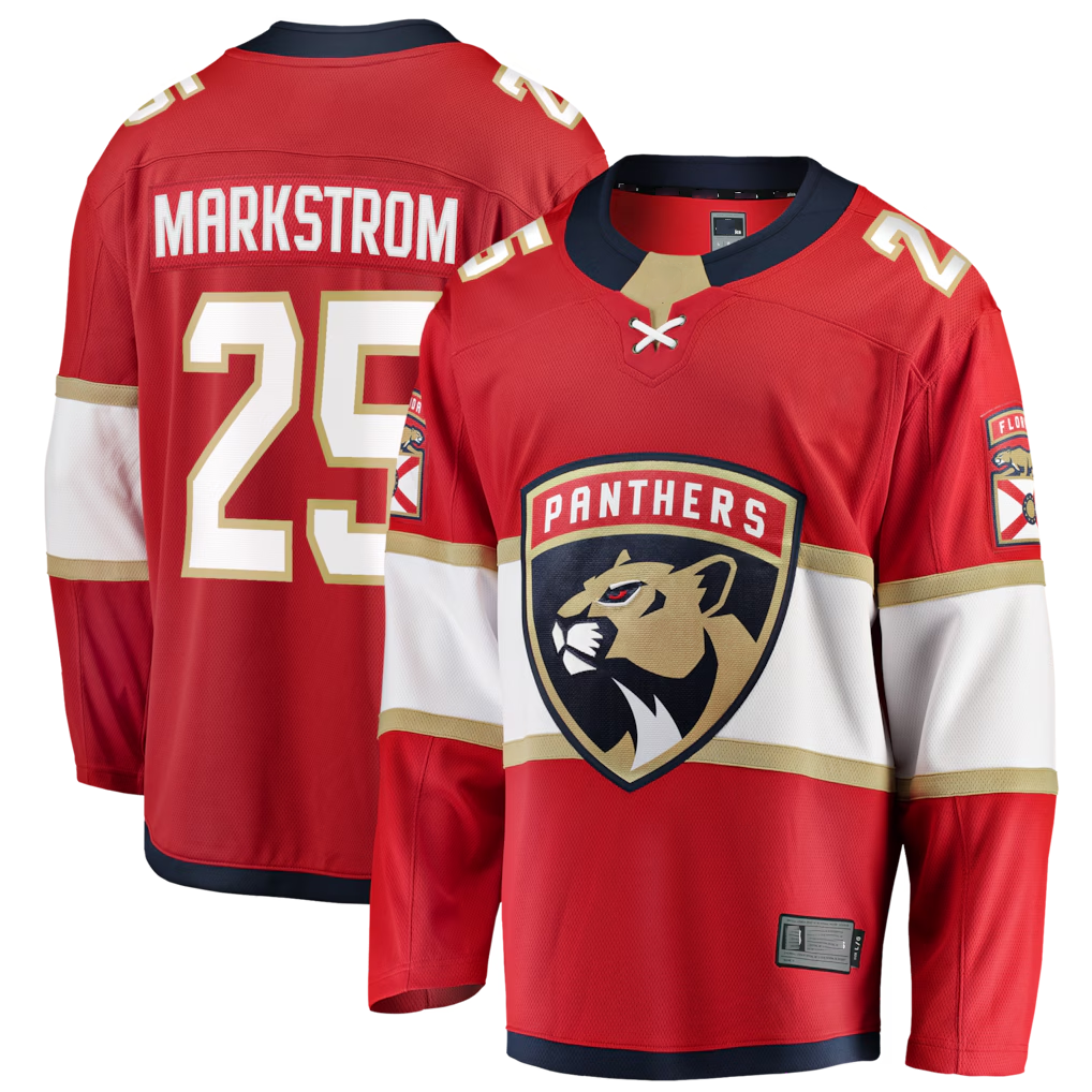 harde F.Panthers #29 Jacob Markstrom Red Home Breakaway Jerseys