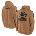 harde GB.Packers Brown Salute to Service Hoodies Limited Game Blank Player Stitched Jerseys