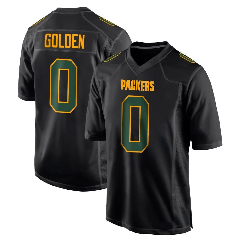harde GB.Packers #0 Matthew Golden Player Black Fashion Home Game Stitched Jerseys