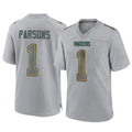 harde GB.Packers #1 Micah Parsons Player Gray Atmosphere Fashion Home Game Stitched Jerseys