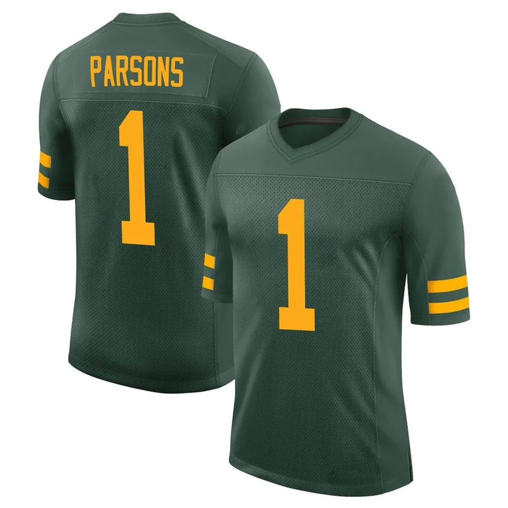 harde GB.Packers #1 Micah Parsons Player Green Alternate Vapor Home Game Stitched Jerseys