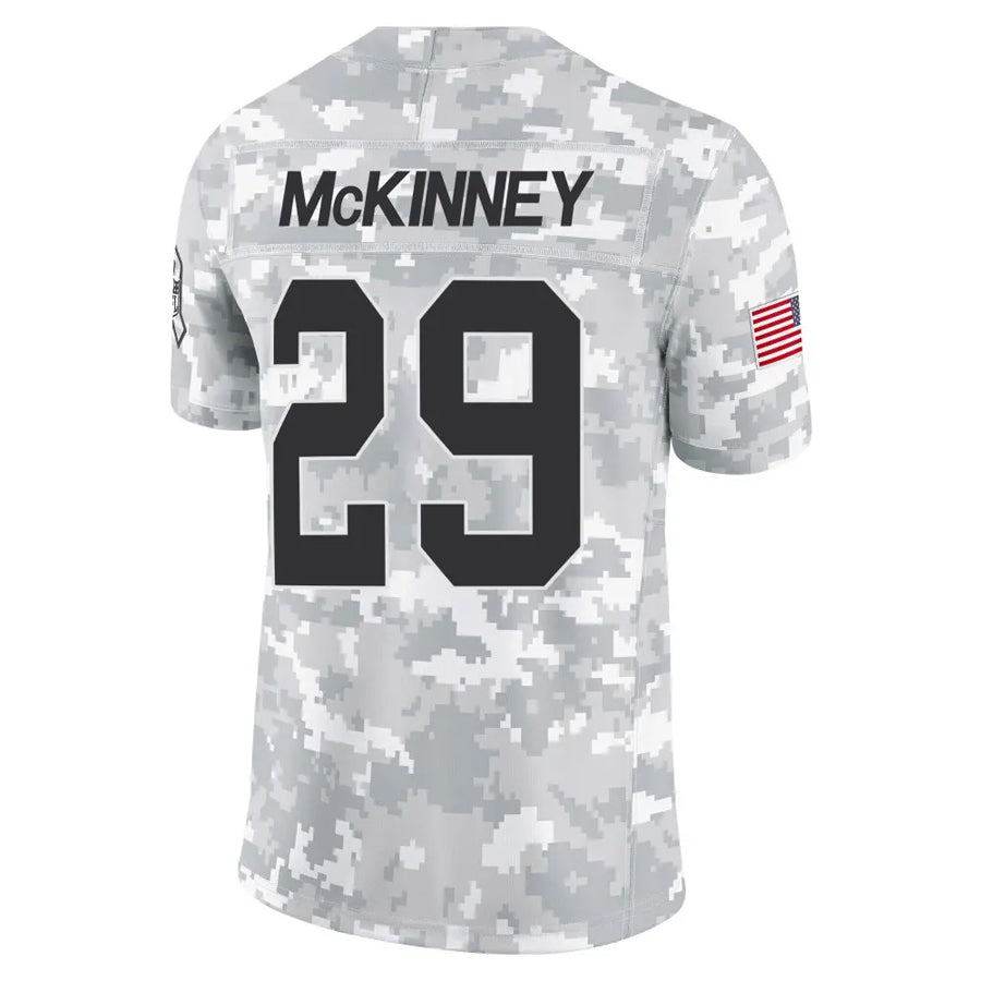 harde GB.Packers #29 Xavier McKinney Player Arctic Camo Salute to Service Stitched Jerseys