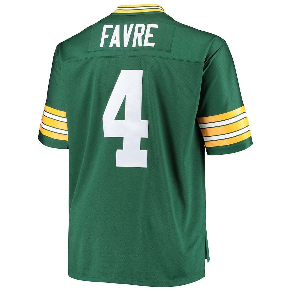 harde GB.Packers #4 Brett Favre Mitchell & Ness Green Big & Tall Retired Player Replica Stitched Jerseys