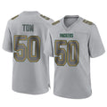 harde GB.Packers #50 Zach Tom Player Gray Atmosphere Fashion Home Game Stitched Jerseys