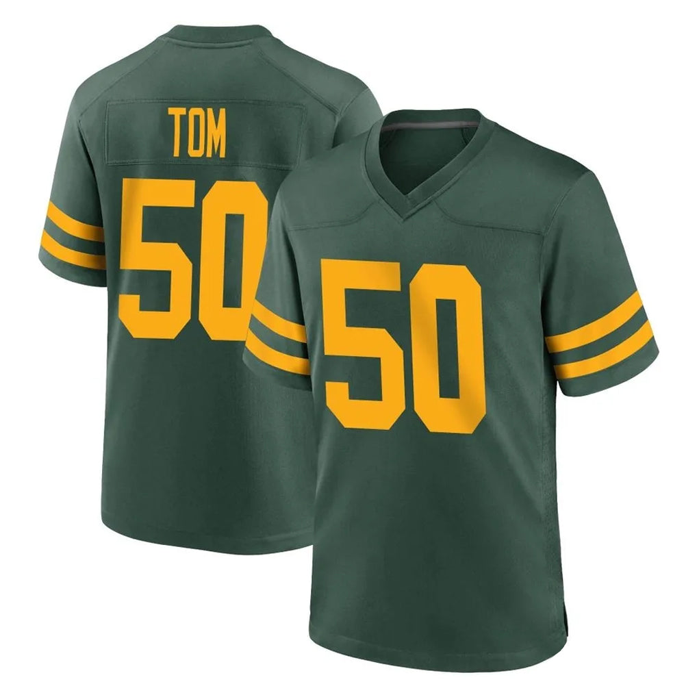 harde GB.Packers #50 Zach Tom Player Green Alternate Home Game Stitched Jerseys