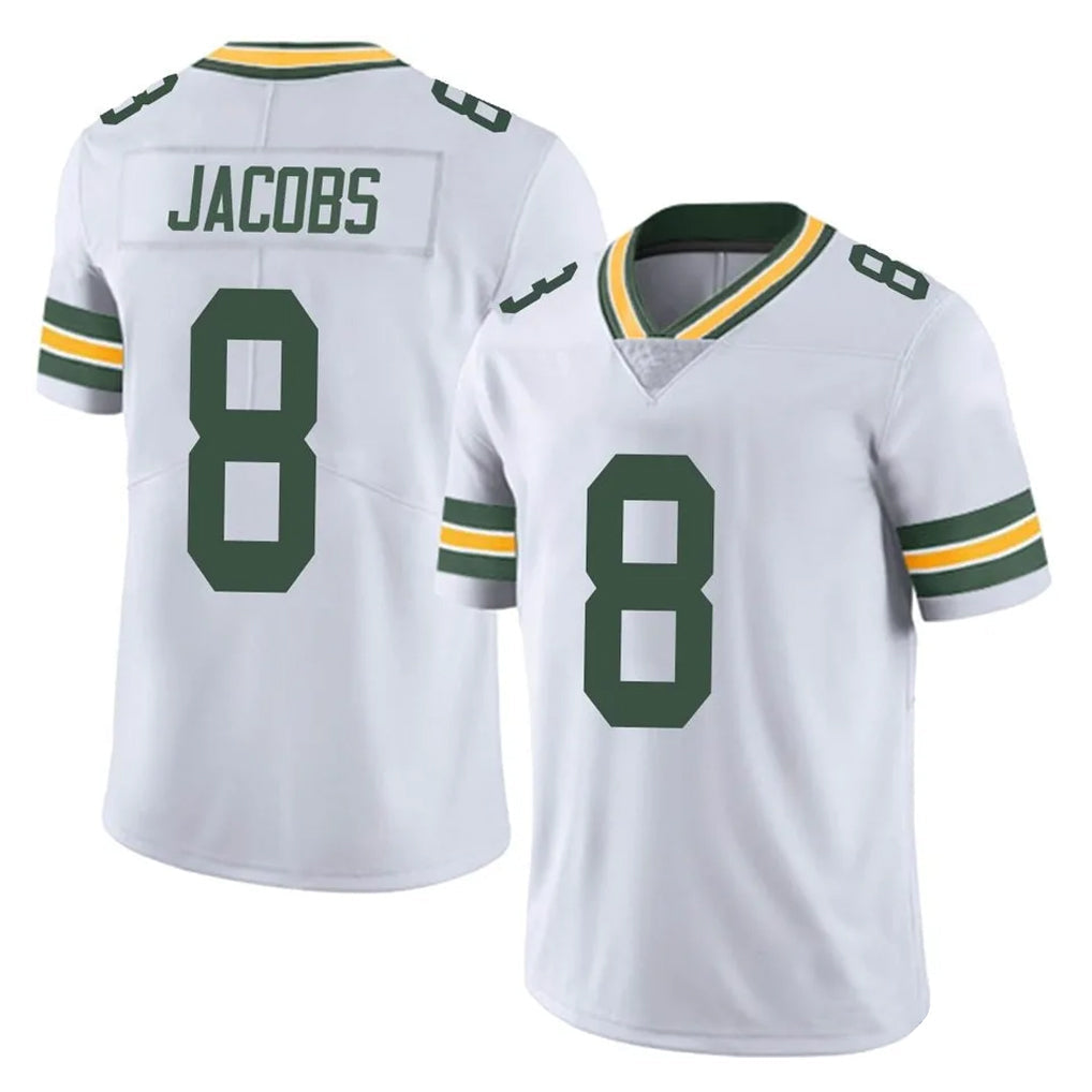 harde GB.Packers #8 Josh Jacobs Player White Vapor Untouchable Limited Home Game Stitched Jerseys
