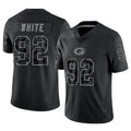 harde GB.Packers #92 Reggie White Player Black REFLECTIVE Limited Stitched Jerseys