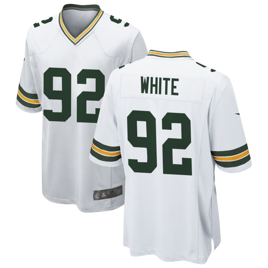 harde GB.Packers #92 Reggie White Player White Home Game Stitched Jersey