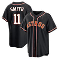 harde H.Astros #11 Cam Smith Player Black Fashion Out Home Game Stitched Jerseys