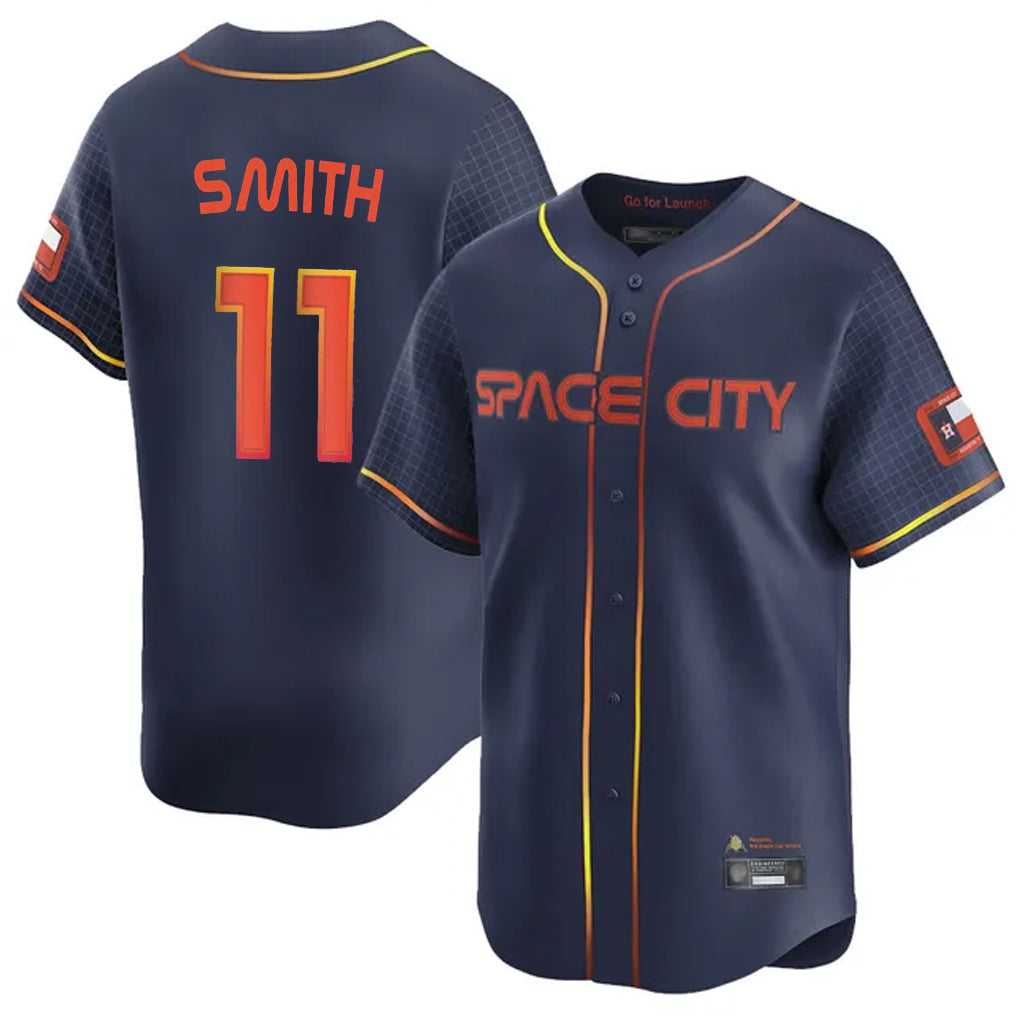 harde H.Astros #11 Cam Smith Player Navy City Connect Home Limited Stitched Jerseys