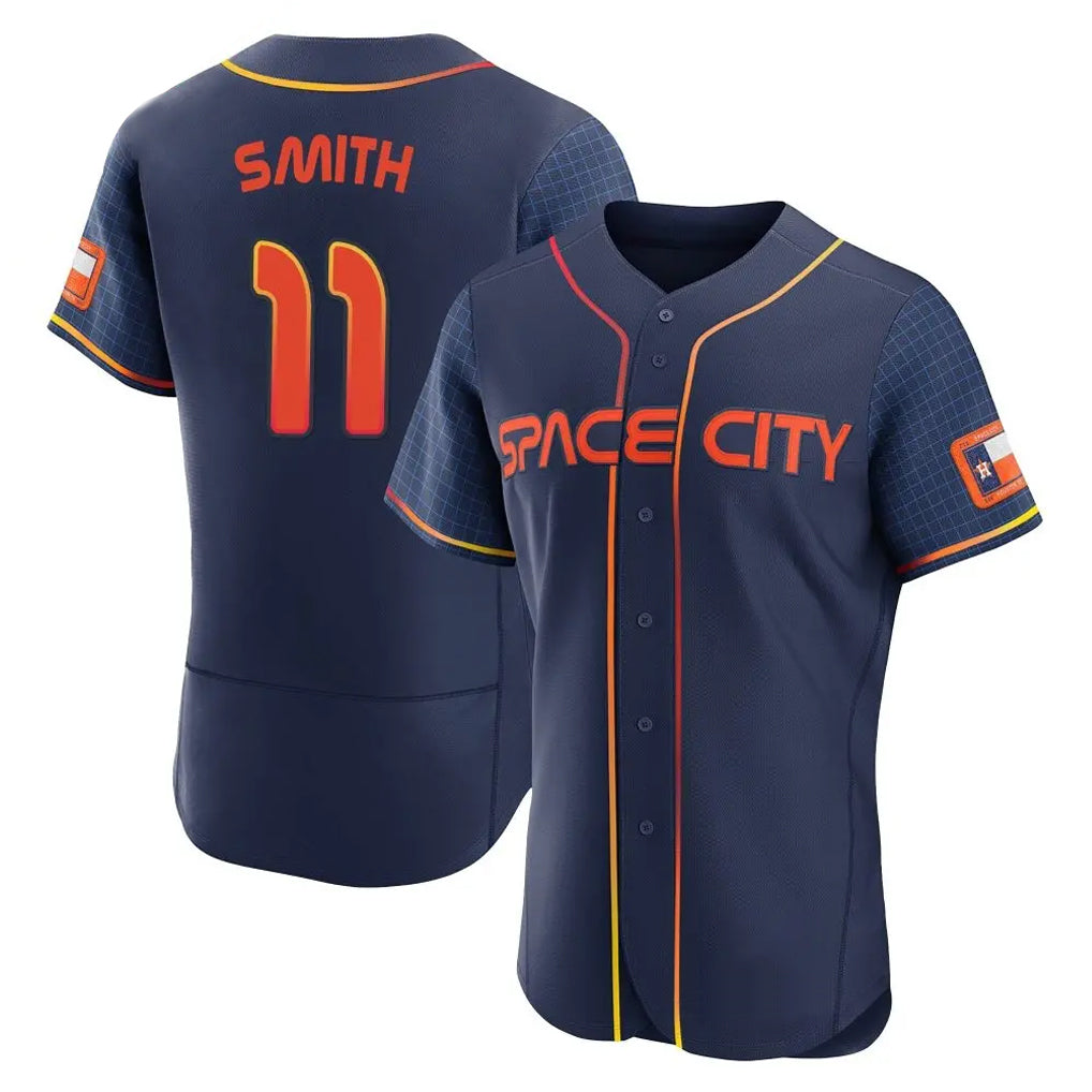 harde H.Astros #11 Cam Smith Player Navy City Connect Limited Elite Home Stitched Jerseys
