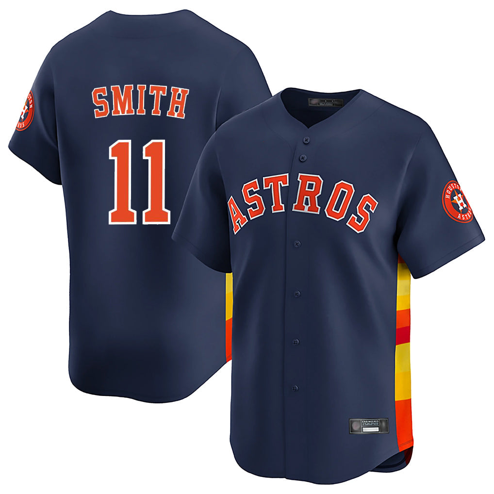 harde H.Astros #11 Cam Smith Player Navy Home Limited Stitched Jerseys