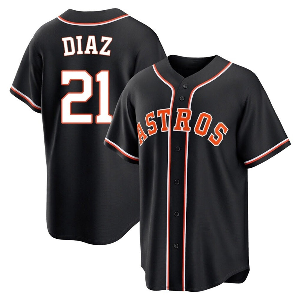 harde H.Astros #21 Yainer Diaz Player Black Fashion Out Home Game Stitched Jerseys