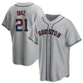 harde H.Astros #21 Yainer Diaz Player Gray Home Game Stitched Jerseys