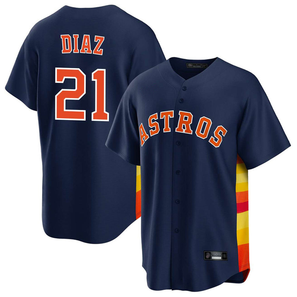 harde H.Astros #21 Yainer Diaz Player Navy Home Game Stitched Jerseys