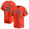 harde H.Astros #21 Yainer Diaz Player Orange Home Limited Stitched Jerseys