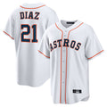 harde H.Astros #21 Yainer Diaz Player White Home Game Stitched Jerseys