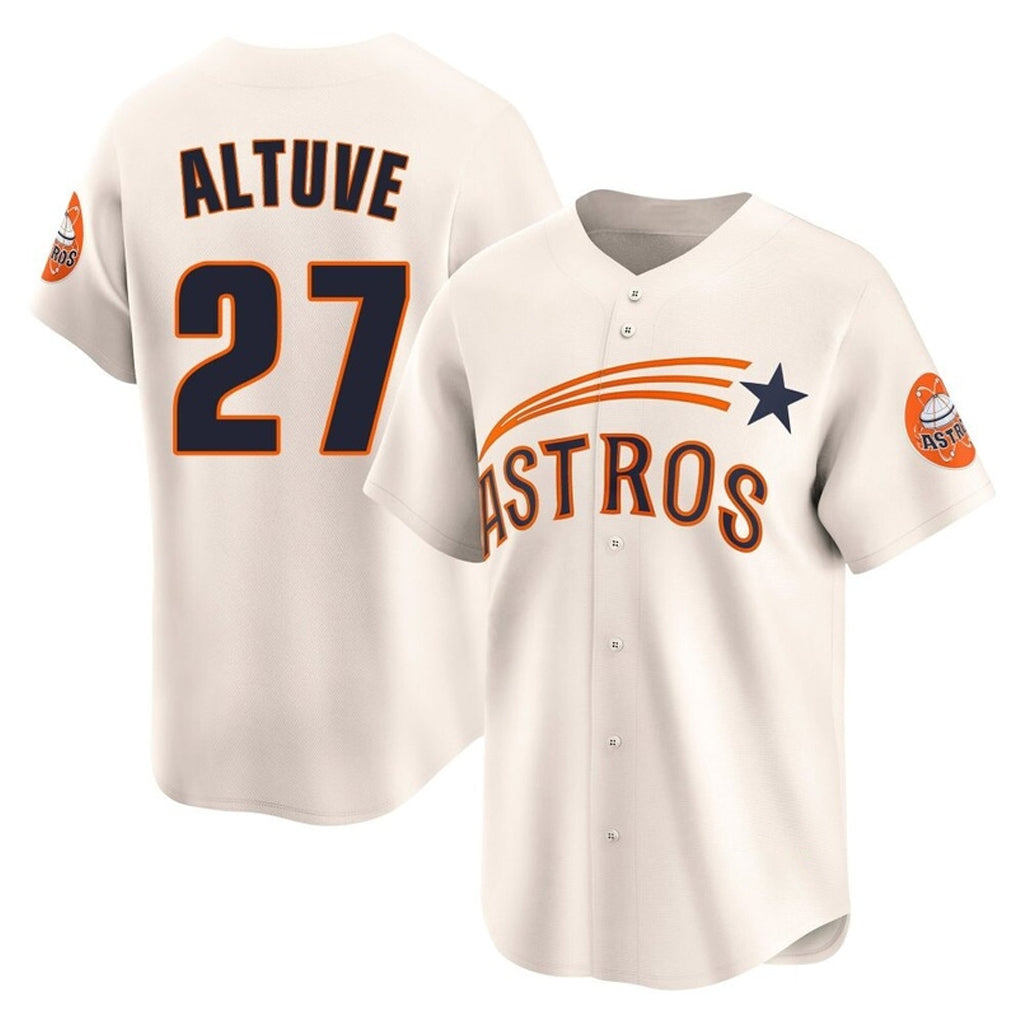 harde H.Astros #27 Jose Altuve Player Cream Throwback Cooperstown Collection Limited Stitched Jerseys