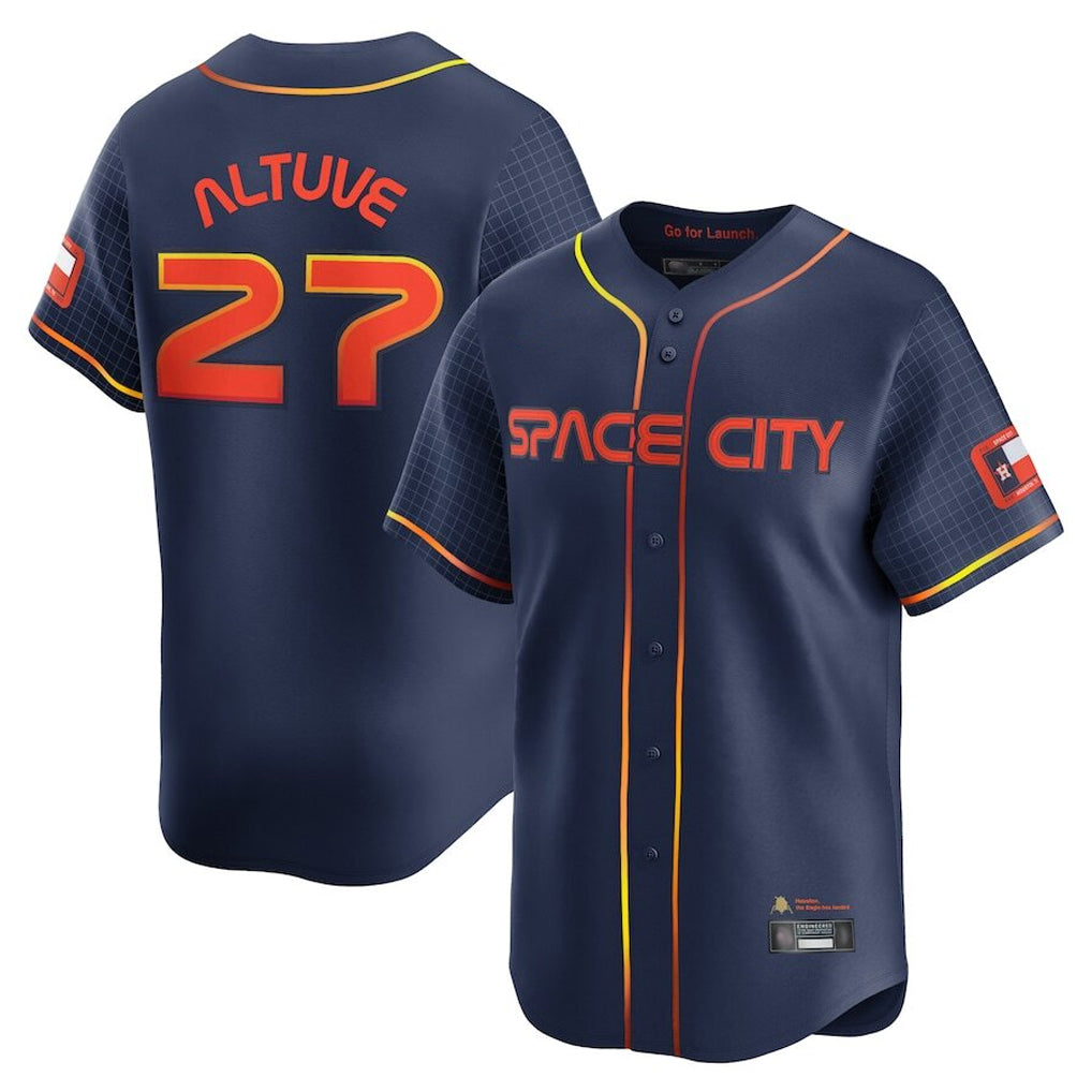 harde H.Astros #27 Jose Altuve Player Navy City Connect Limited Home Stitched Jerseys