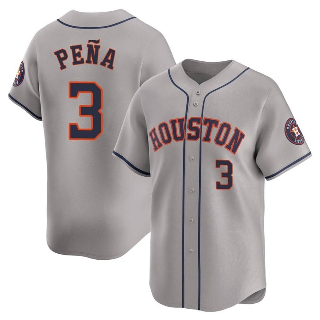 harde H.Astros #3 Jeremy Pe?a Player Gray Home Limited Stitched Jerseys