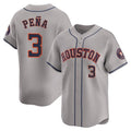 harde H.Astros #3 Jeremy Pe?a Player Gray Home Limited Stitched Jerseys