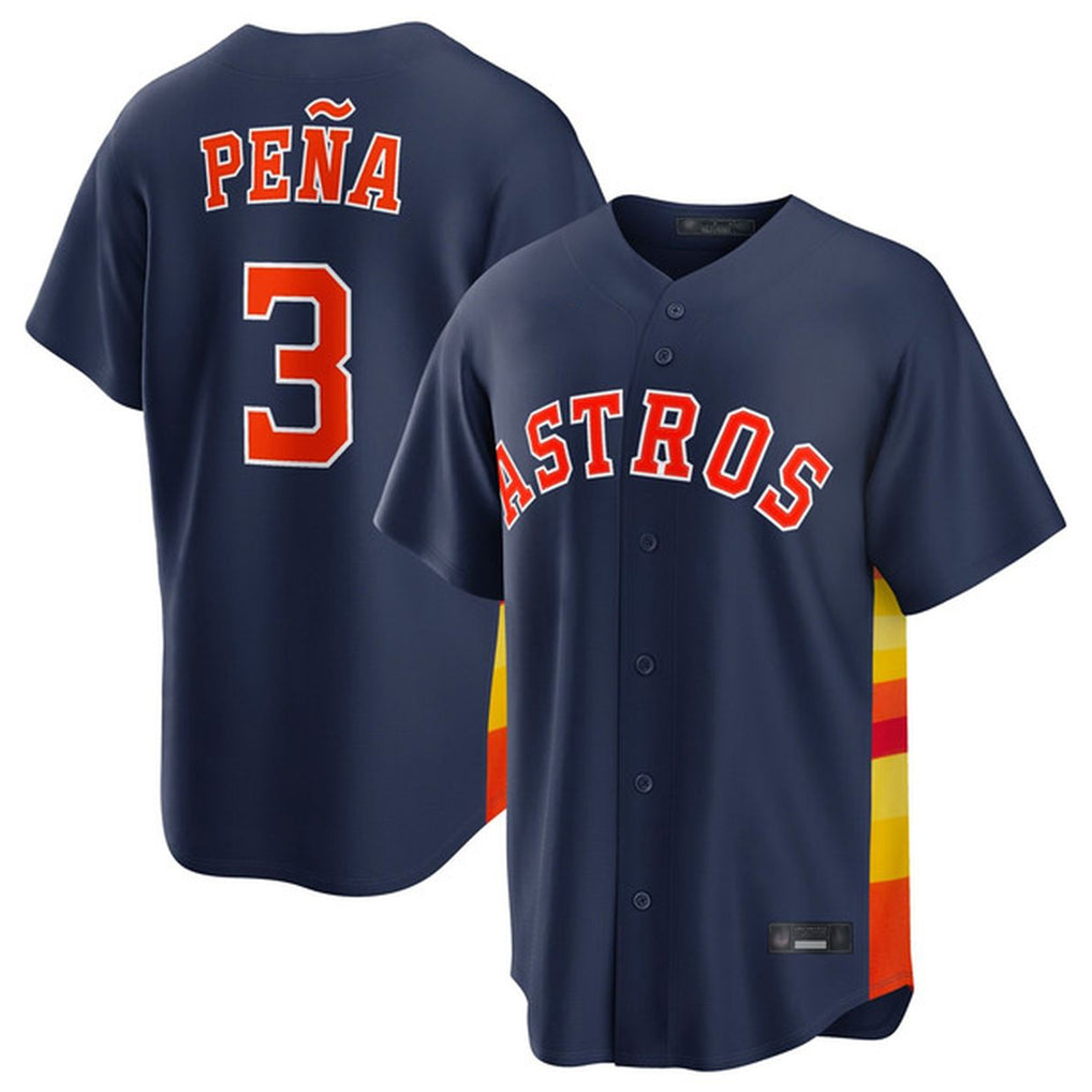 harde H.Astros #3 Jeremy Pe?a Player Navy Home Game Stitched Jerseys