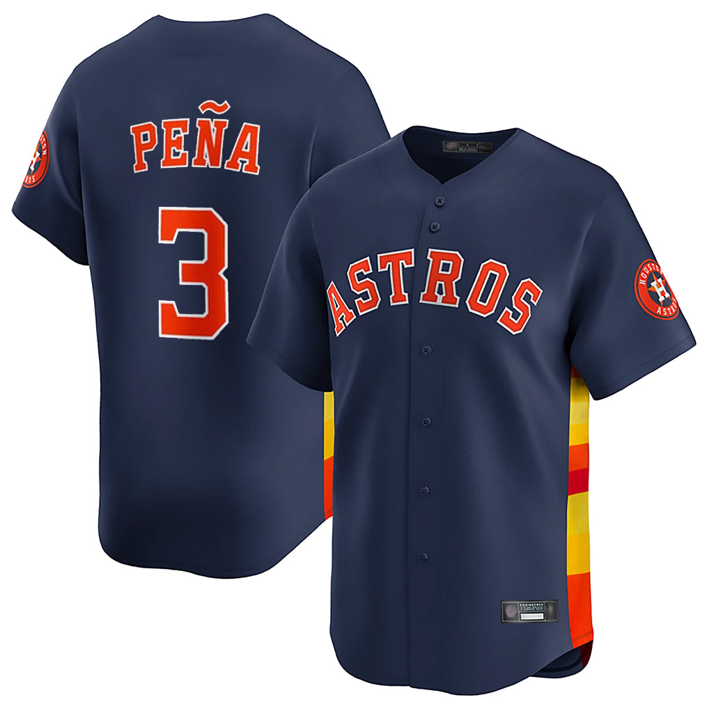 harde H.Astros #3 Jeremy Pe?a Player Navy Home Limited Stitched Jerseys