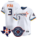 harde H.Astros #3 Jeremy Pe?a Player White City Connect Texas Patch Vapor Premier Limited Home Stitched Jerseys