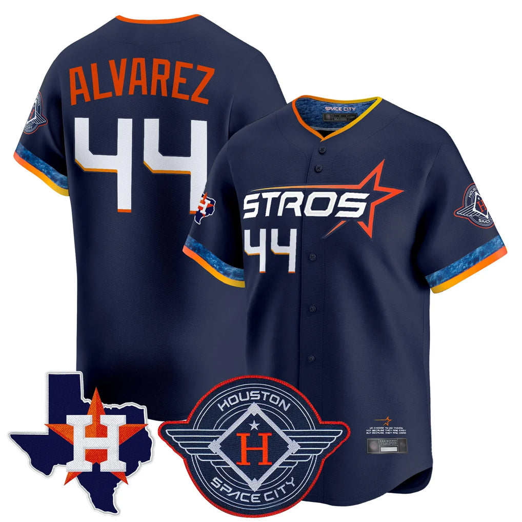 harde H.Astros #44 Yordan Alvarez Player Navy City Connect Texas Patch Vapor Premier Limited Home Stitched Jerseys
