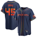harde H.Astros #45 Tatsuya Imai Player Navy City Connect Home Game Stitched Jerseys