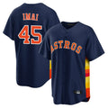 harde H.Astros #45 Tatsuya Imai Player Navy Home Game Stitched Jerseys