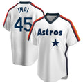 harde H.Astros #45 Tatsuya Imai Player White Cooperstown Collection T-shirt Stitched Jerseys